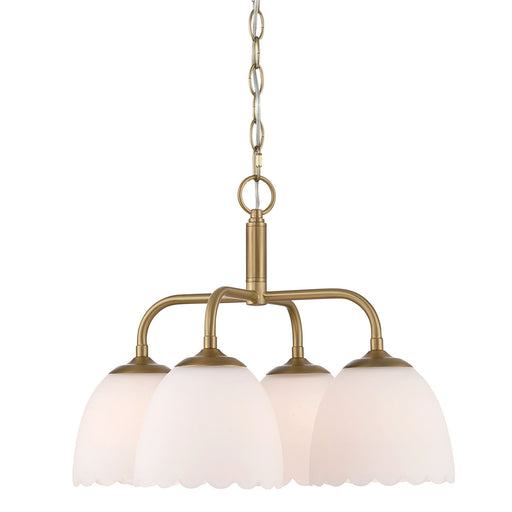 Golden - 6954-4P BCB-OP - Four Light Pendant - Dorinda - Brushed Champagne Brass