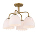 Golden - 6954-4SF BCB-OP - Four Light Semi-Flush Mount - Dorinda - Brushed Champagne Brass