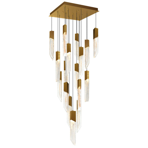 Petra LED Chandelier Brass