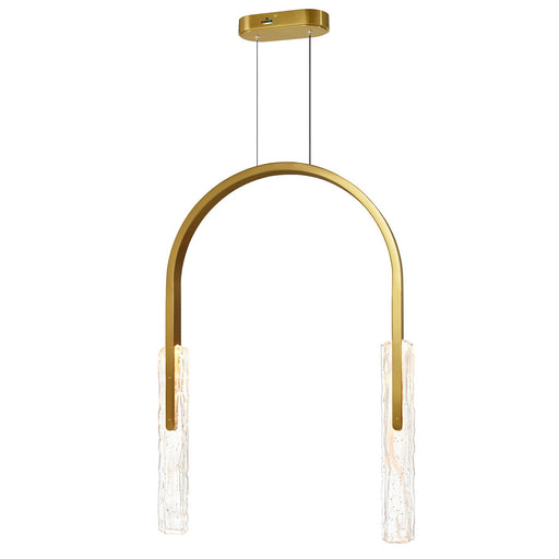 Curva LED Chandelier Brass
