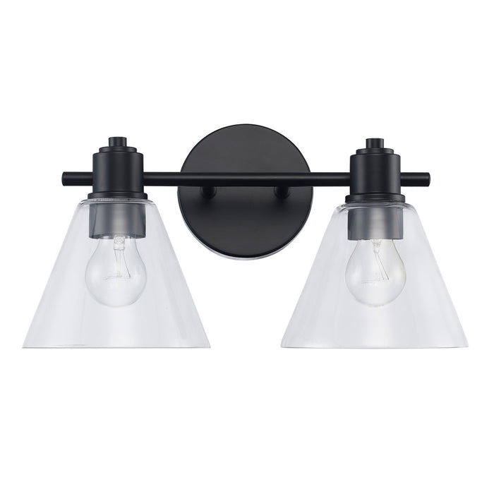 Trans Globe Imports - 22592 BK-CL - Two Light Vanity - Black