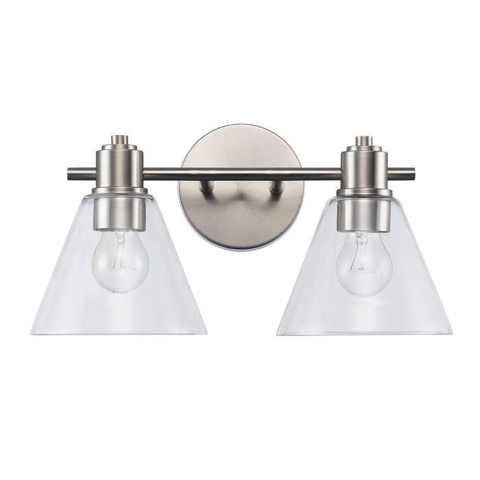 Trans Globe Imports - 22592 BN-CL - Two Light Vanity - Brushed Nickel