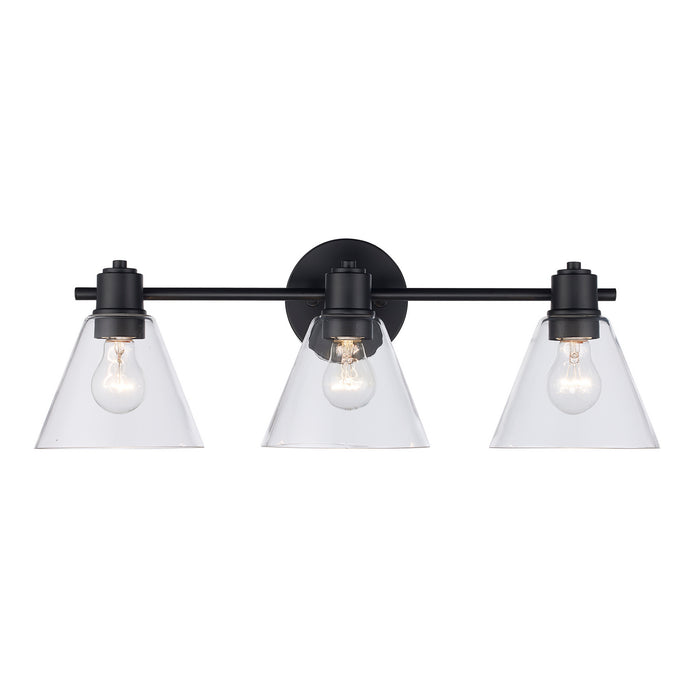 Trans Globe Imports - 22593 BK-CL - Three Light Vanity - Black