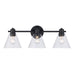 Trans Globe Imports - 22593 BK-CL - Three Light Vanity - Black