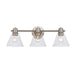 Trans Globe Imports - 22593 BN-CL - Three Light Vanity - Brushed Nickel