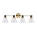 Trans Globe Imports - 22594 AGBK-CL - Four Light Vanity - Antique Gold/Black