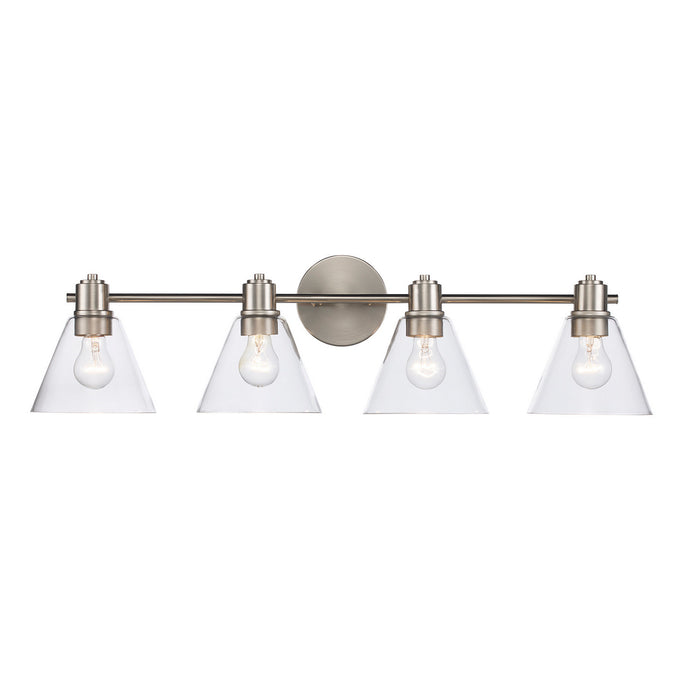 Trans Globe Imports - 22594 BN-CL - Four Light Vanity - Brushed Nickel