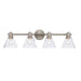 Trans Globe Imports - 22594 BN-CL - Four Light Vanity - Brushed Nickel