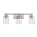 Trans Globe Imports - 22783 BN - Three Light Bath - Brushed Nickel