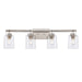 Trans Globe Imports - 22784 BN - Four Light Bath - Brushed Nickel