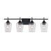 Trans Globe Imports - 71834 BK - Four Light Vanity - Black