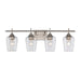 Trans Globe Imports - 71834 BN - Four Light Vanity - Brushed Nickel