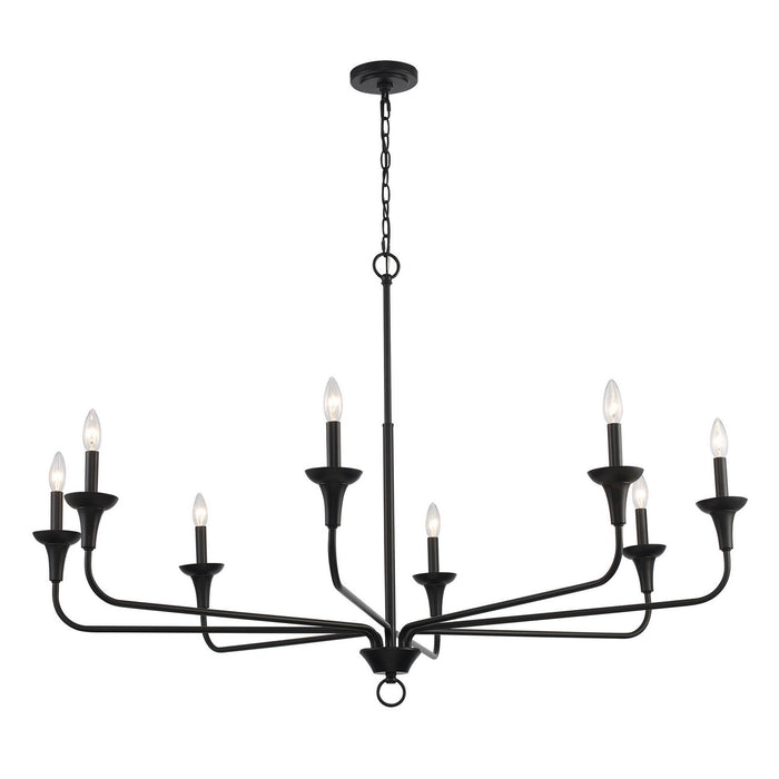 Trans Globe Imports - 71948 BK - Eight Light Chandelier - Black