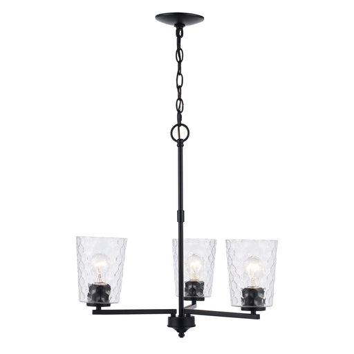 Three Light Pendant Black