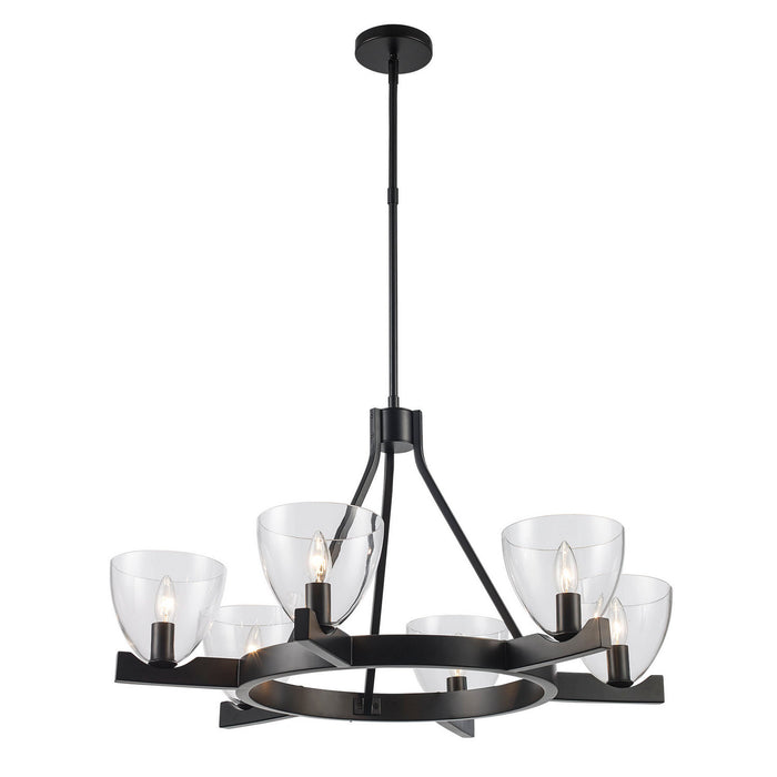 Trans Globe Imports - 71986 BK - Six Light Chandelier - Black