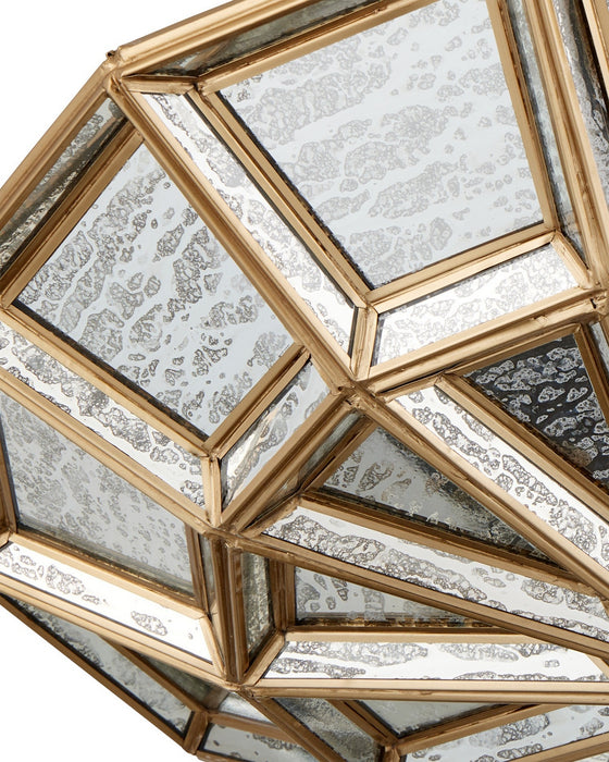 Currey and Company - 9000-1362 - Three Light Semi-Flush Mount - Valentina - Antique Brass/Antique Silver