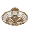 Currey and Company - 9000-1362 - Three Light Semi-Flush Mount - Valentina - Antique Brass/Antique Silver