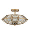 Currey and Company - 9000-1362 - Three Light Semi-Flush Mount - Valentina - Antique Brass/Antique Silver