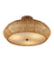 Currey and Company - 9000-1347 - Three Light Semi-Flush Mount - Antibes - Natural/Khaki/White