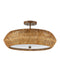 Currey and Company - 9000-1347 - Three Light Semi-Flush Mount - Antibes - Natural/Khaki/White