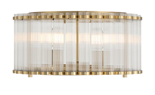 Glasbury Five Light Flush Mount Gold