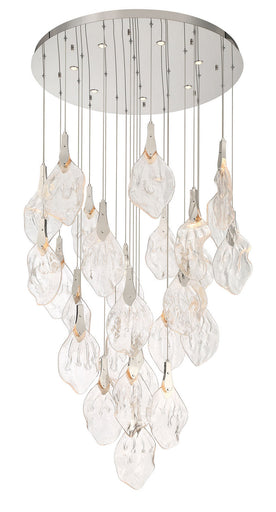 Jateo LED Chandelier Polished Nickel