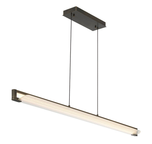 Neoness LED Linear Chandelier Weathered Brass