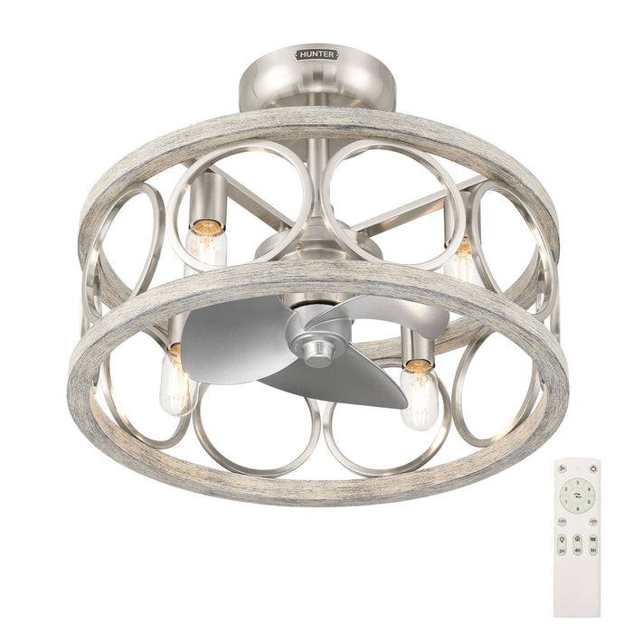 Hunter - 50104 - 22" Fandelier - Haven Fandelier - Brushed Nickel