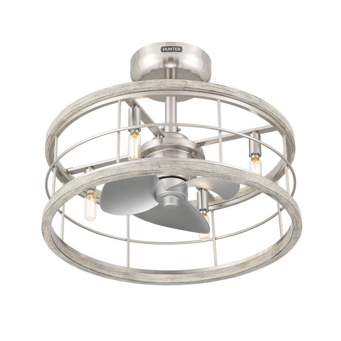 Hunter - 50106 - 22" Fandelier - Bridgette Fandelier - Brushed Nickel