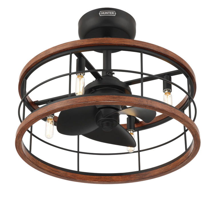 Hunter - 50107 - 22" Fandelier - Bridgette Fandelier - Matte Black