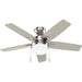 Hunter - 52495 - 44" Ceiling Fan - Anisten - Brushed Nickel