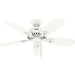 Hunter - 53486 - 42" Ceiling Fan - Builder Elite - Fresh White
