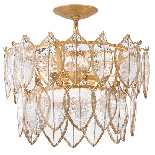 Fredrick Ramond - FR32603DA - LED Convertible Semi Flush - Amira - Distressed Brass