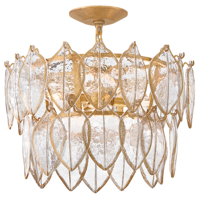Fredrick Ramond - FR32603DA - LED Convertible Semi Flush - Amira - Distressed Brass