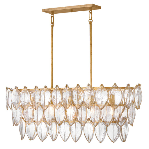 Amira LED Linear Pendant Distressed Brass
