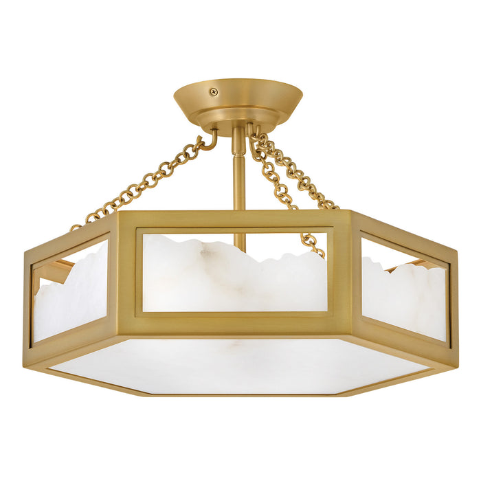 Fredrick Ramond - FR41533LCB - LED Semi Flush Mount - Veleta - Lacquered Brass