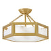 Fredrick Ramond - FR41533LCB - LED Semi Flush Mount - Veleta - Lacquered Brass