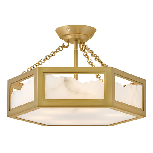 Fredrick Ramond - FR41533LCB - LED Semi Flush Mount - Veleta - Lacquered Brass