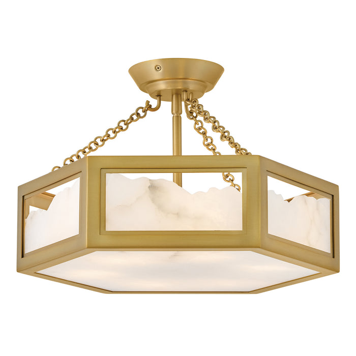 Fredrick Ramond - FR41533LCB - LED Semi Flush Mount - Veleta - Lacquered Brass