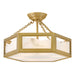 Fredrick Ramond - FR41533LCB - LED Semi Flush Mount - Veleta - Lacquered Brass