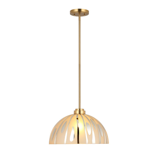 Chroman Empire One Light Pendant Satin Gold