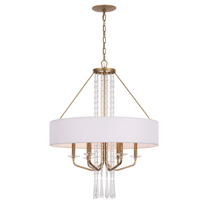 Varaluz - 270P06BK - Six Light Pendant - Barcelona - Brass Kisser