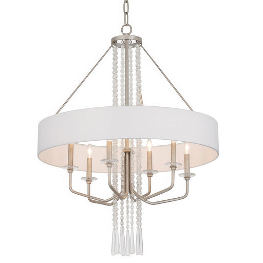 Barcelona Six Light Pendant Transcend Silver