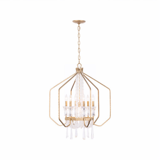 Barcelona Seven Light Pendant Brass Kisser