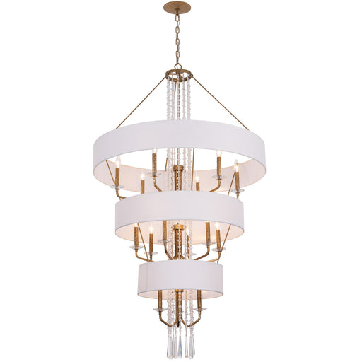 Barcelona 15 Light Pendant Brass Kisser