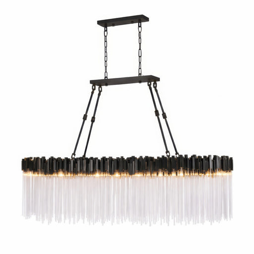 Matrix Ten Light Linear Pendant Matte Black/French Gold