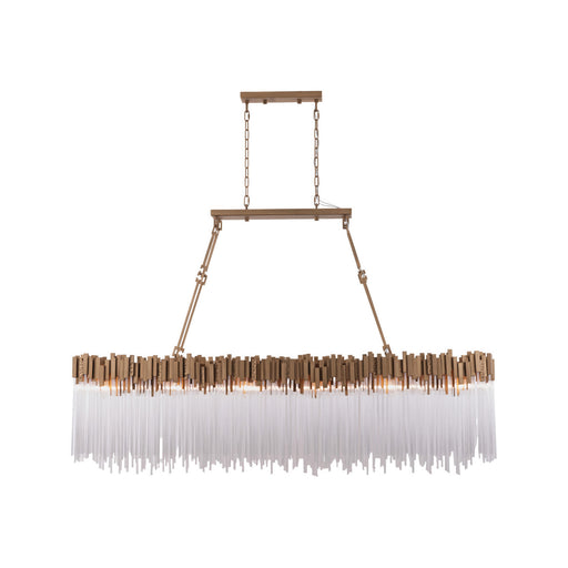Matrix 12 Light Linear Chandelier Havana Gold