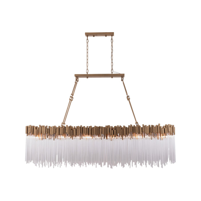 Varaluz - 309N12HG - 12 Light Linear Chandelier - Matrix - Havana Gold