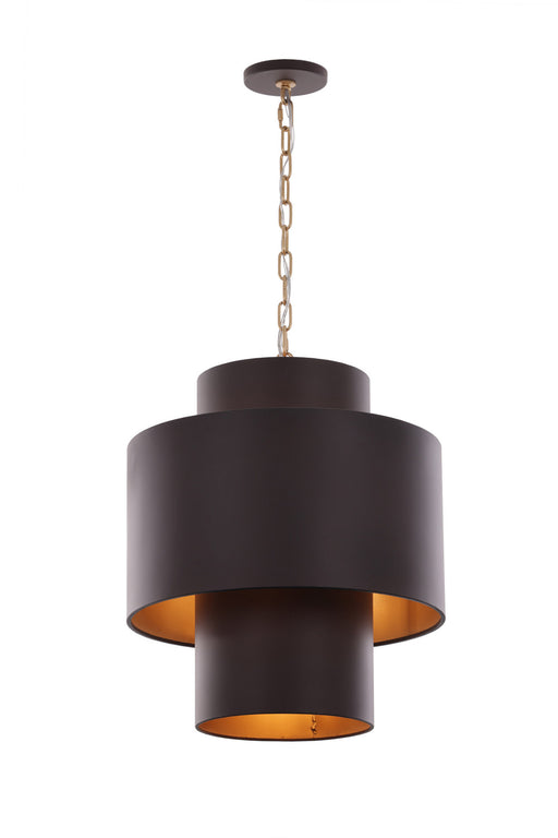 Varaluz - 323F04DBFG - Four Light Pendant - Cannery - Dark Bronze / French Gold