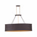 Varaluz - 323N05DBFG - Five Light Linear Pendant - Cannery - Dark Bronze / French Gold
